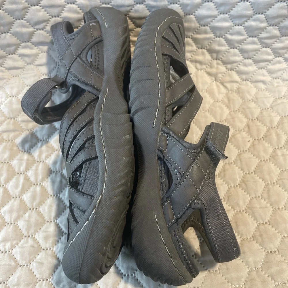 JSport by Jambu Charcoal Cut-Out Sandals